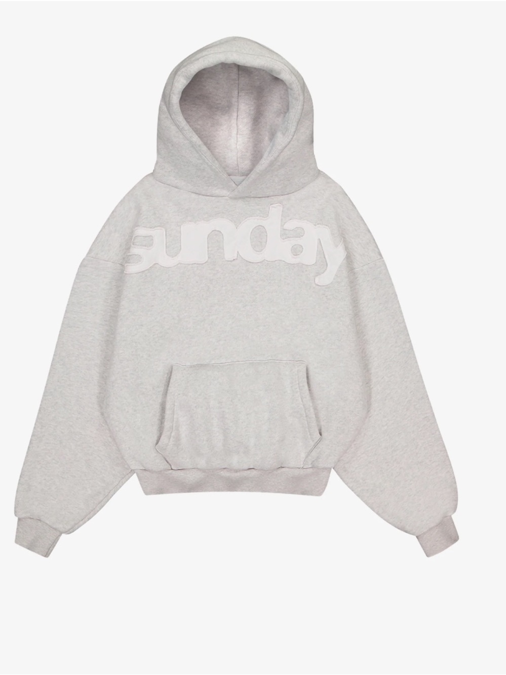 Sunday(Melbourne) heavyweight billboard hoodie. Grey/white. Size XS NWOT